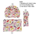 thumbnail image 2 of TopLLC Newborn Swaddle Printed Wrap Quilt Photography Wrap Cloth + Hat + Headband 3-Piece Set Children wrap, 2 of 2