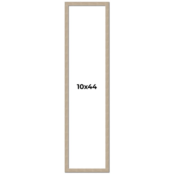 10x44 Frame Grey Solid Wood Picture Frame Width 1 Inches | Interior Frame Depth 0.5 Inches |