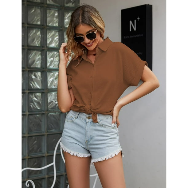 Blusa Marron Outfits Con Blusas De Colores Blusa Marron Blusas De