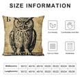 thumbnail image 5 of Orinice Owl Graphic Decorative Cotton Linen Throw Pillow Cover for Home Couch Living Room Bed Sofa, Indoor Outdoor Use, 1PC 12x12in, 5 of 5