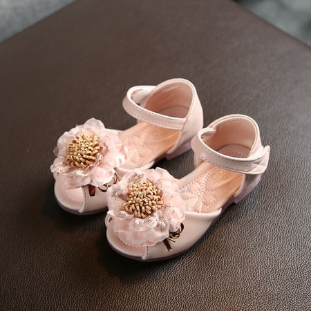 

Cathalem Tr Shoes Leather Girls Floral Kids Toddler Baby Princess Party Sandals Shoes Lace Baby Shoes Size 2 Shoes Pink 5 Years