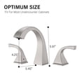 thumbnail image 7 of MAYEERTY 2-Handle 3-Hole 6-16" Widespread Bathroom Sink Faucet with Drain & Ceramic Discs, Brushed Nicke, 7 of 7