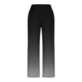 thumbnail image 2 of DPTALR Women's Linen Gradient Color Button Front Pants,Black,Size L, 2 of 6
