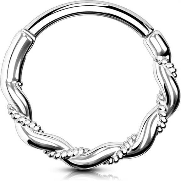 OUFER 16G Helix Earring Tragus Hoop Earring 316L Stainless Steel Nose Hoop Cartilage Earring Hoop Septum Ring Daith Earrings Body Piercing 6mm