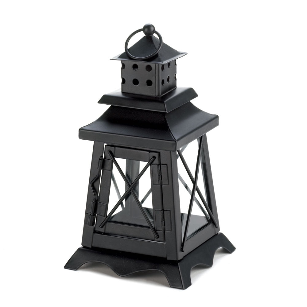 Outdoor Lanterns For Candles, Metal Black Mini Lantern ...