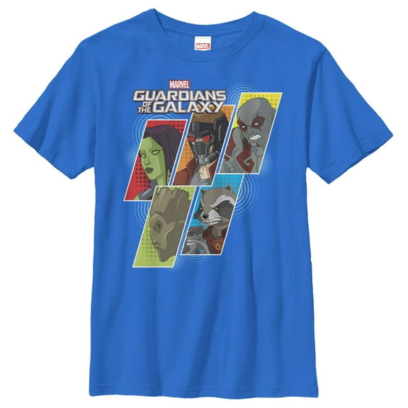 Boy's Marvel Guardians of the Galaxy Panels Graphic Tee Royal Blue Small