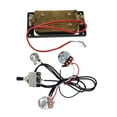 thumbnail image 2 of 2PCs Black Humbucker Double Coil Electric Guitar Pickups + Frame Screw & 1set Guitar Wiring Harness Prewired Two Pickup, 2 of 10