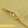 thumbnail image 5 of Coolmee Rustic Farmhouse Linen Blend Crude Window Curtain Valances for Living Room, Yellow, 26 x 24 inch 2 Panel, 5 of 7