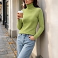 thumbnail image 7 of Cmfcve Womens Turtleneck Sweater Long Sleeve Slim Fit Casual Pullover Knit Shirs Fall Winter Basic Layering Top, 7 of 7