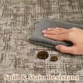thumbnail image 5 of Geetinfly 8*10FT Area Rugs 1200Gsm 100% Polyester Rug 350Gsm Velvet Weight Pearl Velvet Washed Back Folded Imitation Print Carpet Xm-Modern-Plain Texture Brown tone, 5 of 8