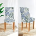 thumbnail image 3 of Yayeee 2 Pack Dining Chair Covers Stretch Parson Chairs Slipcovers Seat Protector, Blue Hydrangeas Pattern, 3 of 6