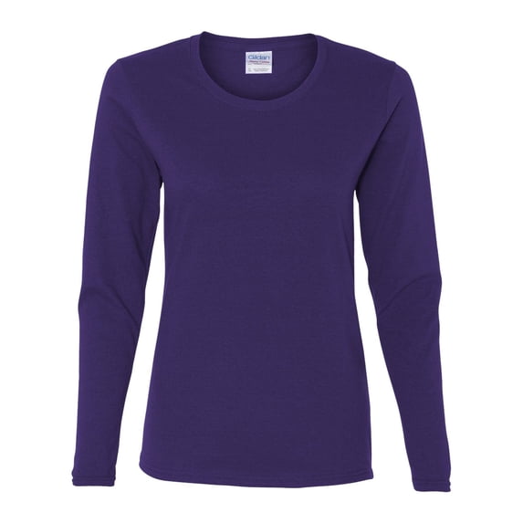 Gildan Heavy Cotton T-Shirt for Women Long Sleeve Scoop Neck Fit Cotton Shirt