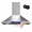 Wall Mounted, variant on ICYBER BOOM 30 Inch Under Cabinet Range Hood, 750 CFM Max Airflow Stainless Steel Kitchen Vent Hood, Gesture & Remote Control, 3 Speeds, 3-Min Delay, 65 dB, LED Lamp