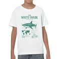 thumbnail image 2 of White Shark Anatomy and Habitat Youth's T-shirt, 2 of 3