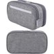 thumbnail image 2 of Large pencil case, gray. Perfect for school, office, or art supplies storage., 2 of 5