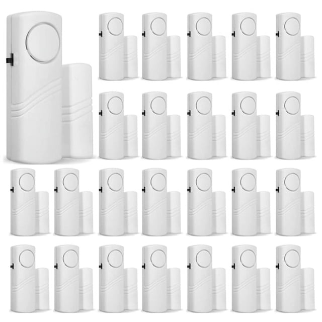 24Pcs Door and Window Alarm Electronic Alarm Window Alarm Sensor Anti-Burglary Window Security Alarm