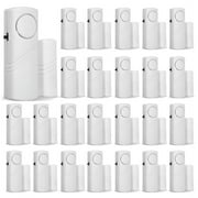 Home Security Door and Window Alarm Sensor, 24-Pack, ABS White