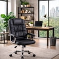 thumbnail image 4 of Ilios Innova | Silla Ejecutiva Ergonómica Negra con Respaldo Alto y Acolchado, Altura Ajustable, Base Cromada con Ruedas 360°, Diseño Profesional y Moderno, 4 of 9