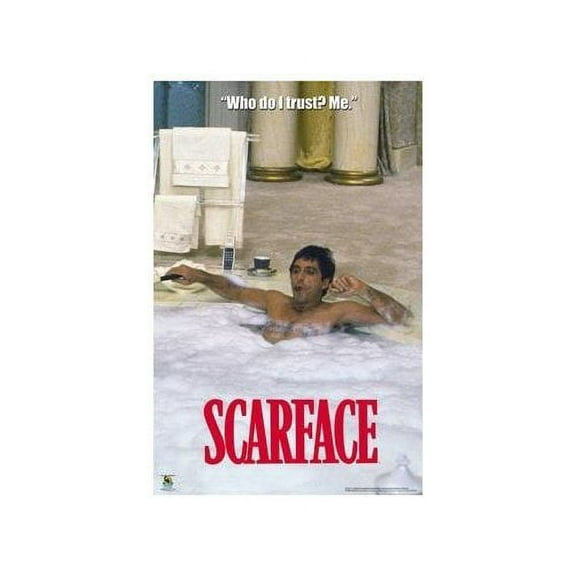 Scarface Poster Al Pacino Tony Montana Bath Tub New 24x36