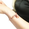 thumbnail image 2 of Rose Gold Crystal Bangle With Heart Charm Bracelet For Women, 2 of 4