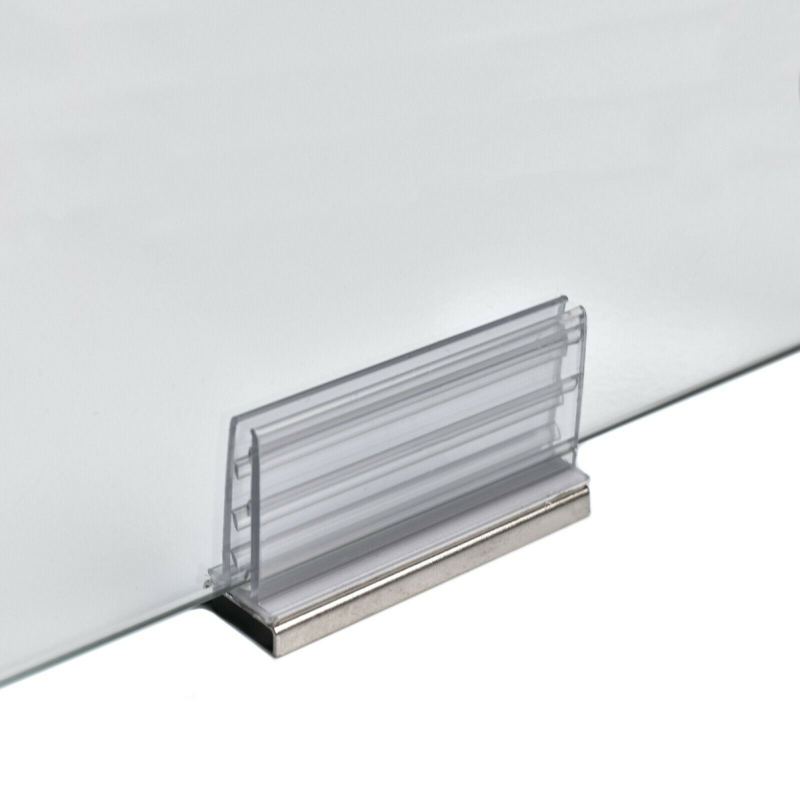 Details about   Adhesive Sneeze Guard HolderPlastic Sheet BracketPartition Sheet Mount 
