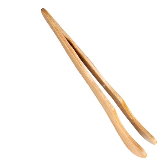 1 Pcs Toaster Tongs,7 Inches Wood Tongs,Reusable Wood Cooking Tongs,Wood Toaster Tongs with Anti-Slip Design,Tongs for Cooking,Small Cooking Tongs,for Toast,Bread Serving,Kitchen Gadgets,(E,7.01 in)