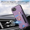 thumbnail image 2 of Dteck for iPhone 16e Case Wallet,Card Holder Case with Screen Protector,Folio Cover with RFID Blocking PU Leather Shockproof Phone Case with Rotatable Ring Stand Wrist Strap for iPhone 16e 2025,Purple, 2 of 9