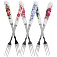 thumbnail image 4 of 6pcs Ceramic Handle Dessert Fork Multi-function Small Fork Portable Fruit Fork Dessert Supply, 4 of 4