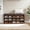 Rustic and Chestnut Brown, variant on LEDREM Entryway Shoe Bench with Storage, 15-Compartment Organizer with Removable Cushion, 440 lb Capacity, Brown