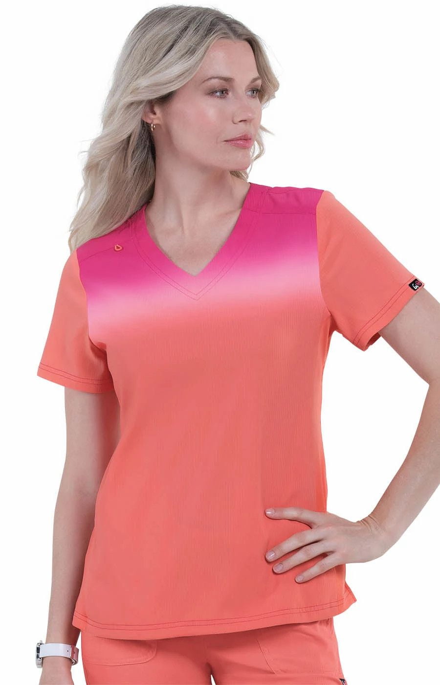 koi Lite Koi Lite Women's 370 "Reform" Ombre VNeck Scrub TopFREE