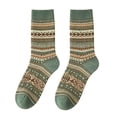 thumbnail image 2 of FAIOROI Socks for Women Vintage Fair Isle Crew Sock Warm Thick Winter Soft Cozy Printed, 2 of 6