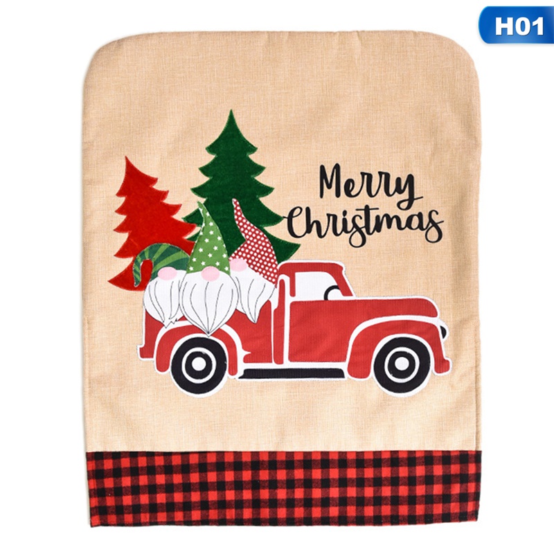 SHIYAO Christmas Chair Covers Dining Chair Covers Christmas Chair Back