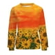 thumbnail image 3 of Gibobby Sudadera de mujer Sudadera de manga larga con cuello redondo para mujer(Amarillo,XL), 3 of 5