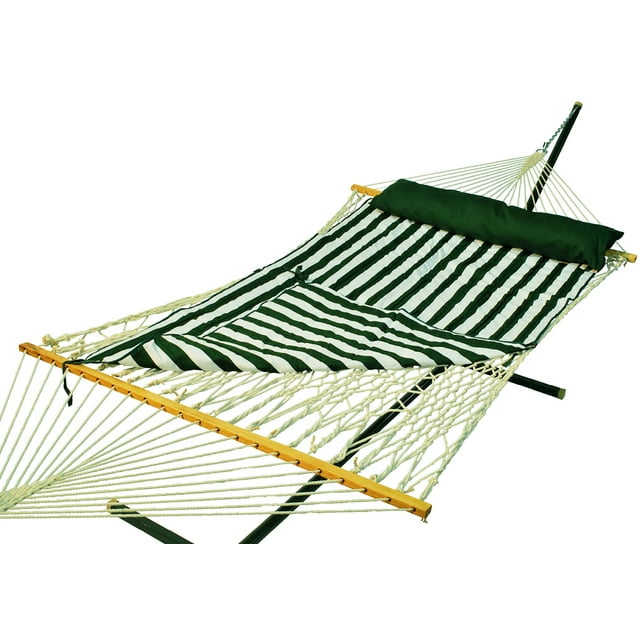 13' Cotton Rope Hammock w/ Hanging Hardware, Pad, and Pillow