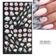 thumbnail image 2 of Nail Stickers, 3D Nail Stickers, 3-Pack Floral Nail Stickers, DIY Nail Art, 2 of 5
