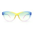 thumbnail image 3 of Girls Tie Dye Hippie Color Classic Cat Eye Sunglasses Yellow Blue - Green, 3 of 7