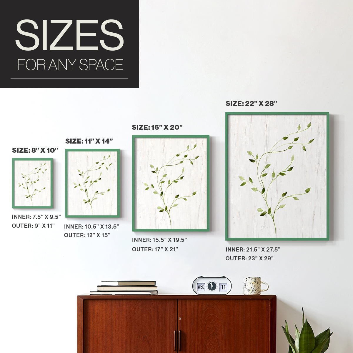 Windblown Leaves I Framed Print - Solid Wood in Single Picture Frame Solid Wood 2 Framed Print