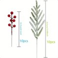 thumbnail image 3 of 10 Pcs Branches de Pin Artificielles avec Cueilleurs de Baies Rouges 6,1 Pouces Verdure de Noël d'Hiver Fausses Feuilles de Genévrier Tiges de Pin Normandes Aiguilles pour Bricolage Couronne Guirlande Vase Remplissage Décoration Maison (Baie), 3 of 9