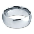 thumbnail image 2 of Charming Jewelers Tungsten Wedding Band Ring 8mm for Men Women Comfort Fit Domed Round Polished Lifetime Guarantee Size 4, 2 of 3