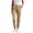 Khaki, variant on Women's Travel Pants with Zipper Pockets Drawstring Elastic High Waist Petite Ankle Slacks Lightweight Stretch Quick Dry Cargo Summer Cool Pants Black S