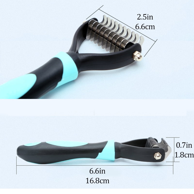 Pet Grooming Tool Safe Dematting Comb for Easy Mats and Tangles Removing Grooming Rake for