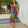 thumbnail image 3 of Colofrul Rainbow Leopard Sleeveless Dress Summer Women Clothes Dress for Pregnant Women Dresses, 3 of 9