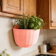 thumbnail image 6 of Modern Semi-Circular Wall-Mounted Flower Pot for Stylish Home & Office Decor - Space-Saving Design with Excellent Drainage for Indoor & Outdoor Plants, 6 of 6