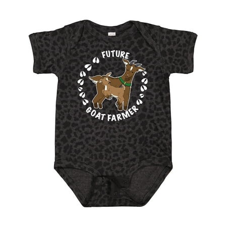 

Inktastic Future Goat Farmer with Cute Goats and Hoof Prints Gift Baby Boy or Baby Girl Bodysuit