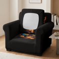 thumbnail image 3 of Chririnla Halloween Owl Pumpkin Armchair Chair Covers, 2-Piece Anti Dust Spandex Sofa Couch Slipcover, Washable Stretch for Pet and Kid for Living Room, 3 of 8