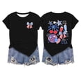 thumbnail image 4 of WERYOUNG Stars And Stripes Graphic T Shirt For Women Short Sleeve Crew Neck Patriotic Tee Fourth Of July USA Celebration T-Shirts Holiday Party Trendy Top L, 4 of 4