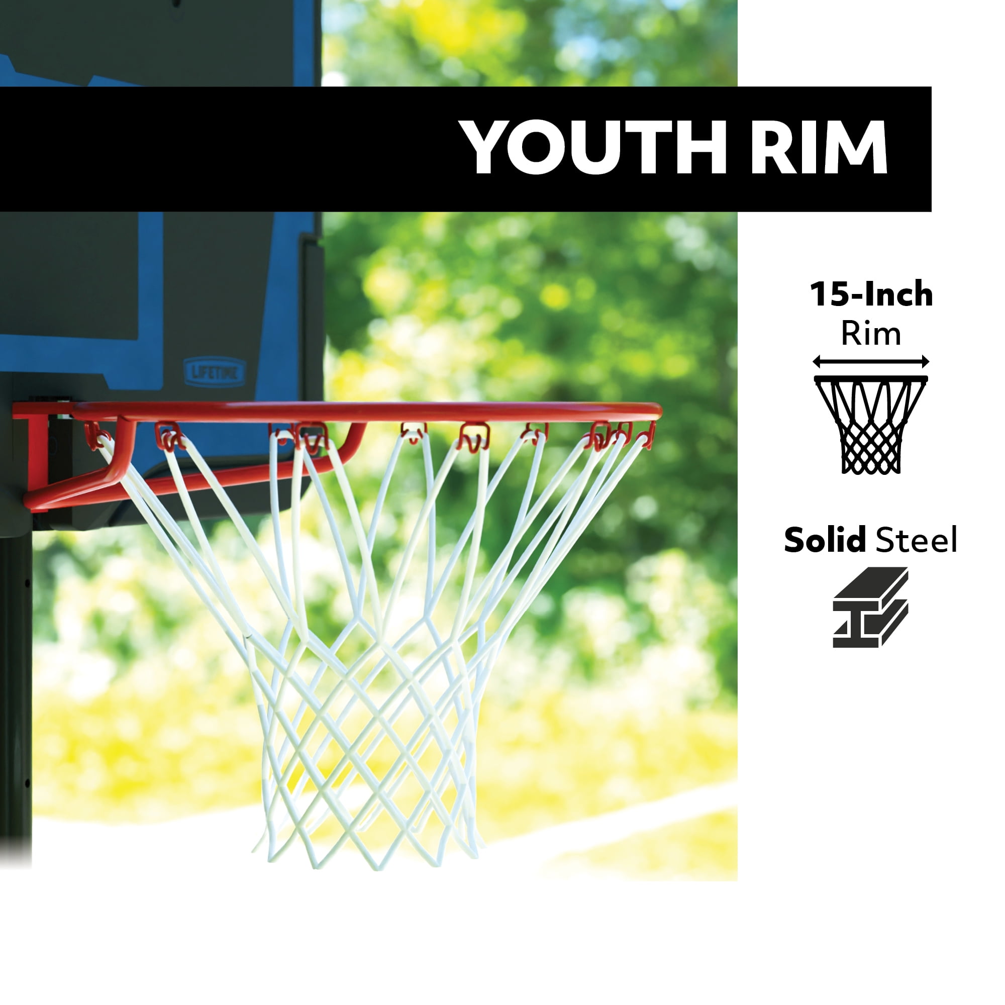 Lifetime 32-Inch Youth Impact Portable Basketball Hoop with Telescoping Adjustment & Youth Rim - Model 90824-Outdoor Play