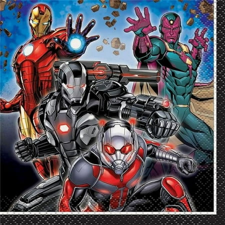 Unique 30380915 5 x 5 in. Avengers Beverage Napkins, 16 Count
