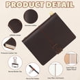 thumbnail image 3 of Travelers Refillable Leather Journal Notebook Travel Diary Handmade Passport Travelers Journal for Men and Women with 3 Notebook Inserts, Pen Holder, Binder Clip(Dark Brown,Passport Size), 3 of 3
