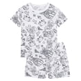 thumbnail image 4 of WIBACKER 2-9T Funny DIY Painted Pajamas for Girls Mermaid Summer Short Sleeve PJ Set You Can Color With Markers, 4 of 16